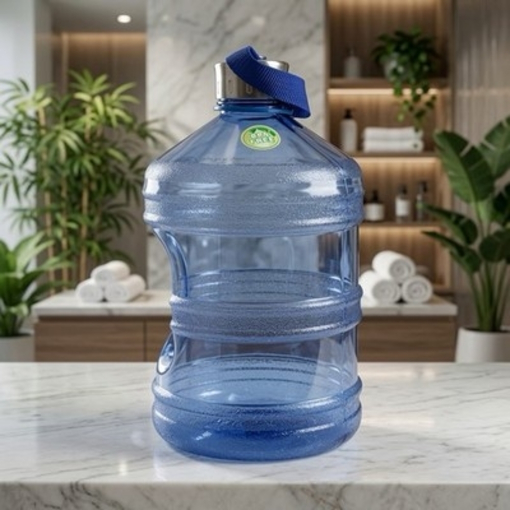 1 Gallon BPA Free Water Jug Stainless Steel Cap Carry Strap Blue Gym Hydration - Picture 2 of 3